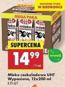 Biedronka Mleko czekoladowe Mlekovita oferta