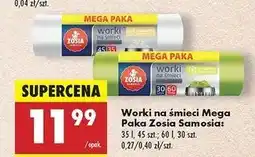 Biedronka Worki na śmieci 60 l limonkowe Zosia Samosia oferta
