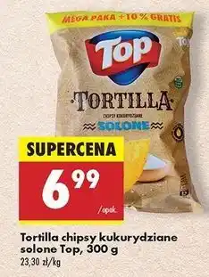 Biedronka Chipsy tortilla solone Top Chips oferta