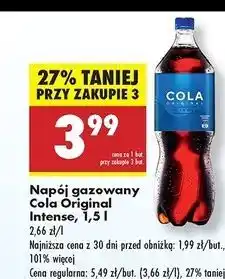 Biedronka Napój Cola Original Intense oferta