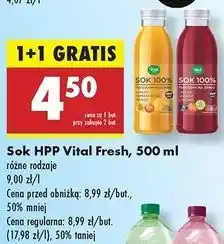 Biedronka Sok jabłko-jagoda-limonka Vital Fresh oferta