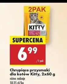 Biedronka Przysmaki dla kota z kurczakiem indykiem i wątróbką Kitty oferta