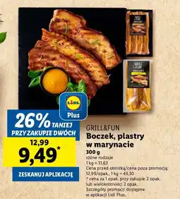 Lidl Boczek wieprzowy w marynacie paprykowej plastry Grill and fun oferta