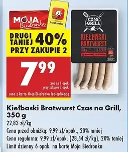 Biedronka Kiełbaski bratwurst Czas na grill oferta