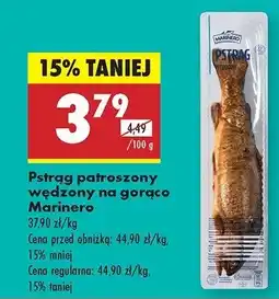 Biedronka Pstrąg patroszony wędzony na gorąco Marinero oferta