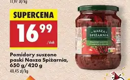 Biedronka Pomidory suszone w paskach z ziołami Nasza spiżarnia oferta