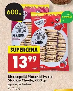 Biedronka Ciastka platonki truskawkowe Twoje słodkie chwile oferta