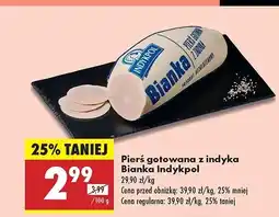 Biedronka Pierś z indyka gotowana bianka Indykpol oferta