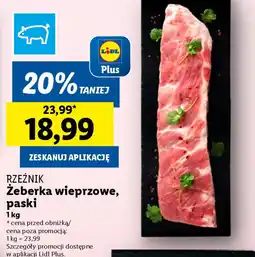 Lidl Zeberka wieprzowe, paski oferta