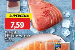 Lidl Tuńczyk żółtopłetwy, stek oferta
