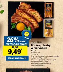Lidl Boczek, plastry w marynacie Grill&Fun oferta