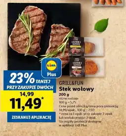 Lidl Stek wołowy Grill&Fun oferta