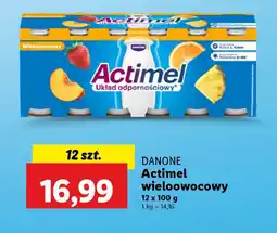 Lidl Danone Actimel wieloowocowy oferta