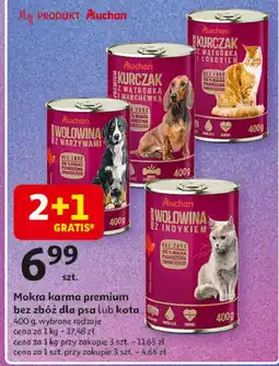 Auchan Karma dla psa wołowina z warzywami Auchan Różnorodne (Logo Czerwone) oferta