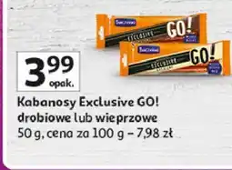Auchan Kabanos drobiowy z dodatkiem wieprzowiny Tarczyński Exclusive Go! oferta