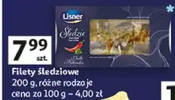 Auchan Filety śledziowe grubo krojone z chili i pietruszką Lisner oferta