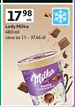 Auchan Lody vanilla & chocolate heart Milka oferta