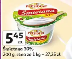 Auchan Śmietana 30% President oferta