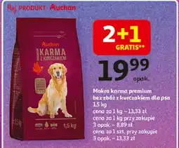 Auchan Karma dla psa premium z kurczakiem Auchan Różnorodne (Logo Czerwone) oferta
