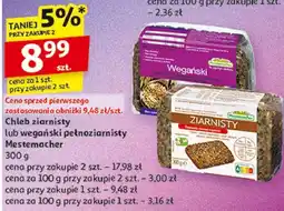 Auchan Chleb wegański Mestemacher oferta