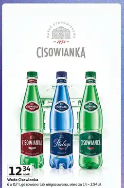 Auchan Woda niegazowana szkło Cisowianka oferta