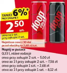 Auchan Napój Hoop Cola Zero oferta