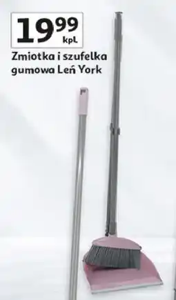 Auchan Szufelka + zmiotka z gumą leń York oferta