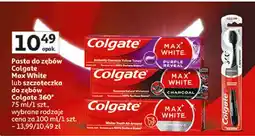 Auchan Szczoteczka do zębów charcoal Colgate 360 oferta