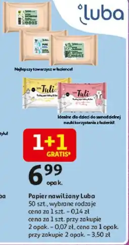 Auchan Papier nawilżany pure Luba oferta