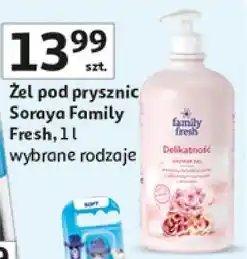 Auchan Żel pod prysznic delikatność z wyciągiem jedwabiu Family Fresh oferta