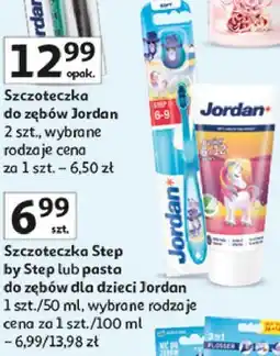 Auchan Pasta do mycia zębów dla dzieci junior 6-12 lat jednorożec Jordan oferta