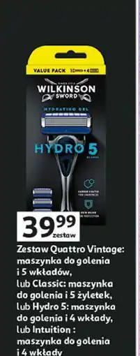 Auchan Maszynka do golenia + 4 wkłady Wilkinson Hydro 5 oferta