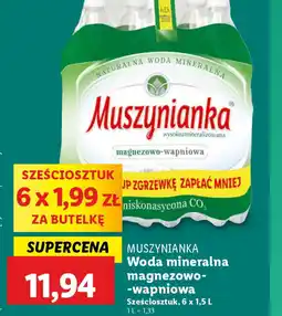 Lidl Muszynianka Woda mineralna magnezowo-wapniowa oferta