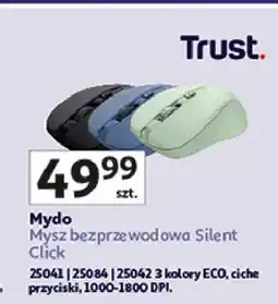 Auchan Mysz bezprzewodowa mydo silent click zielony Trust oferta