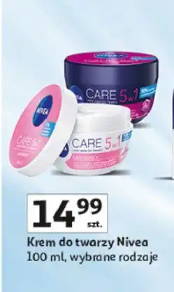 Auchan Krem do twarzy lekki na noc Nivea Creme Care oferta