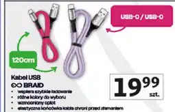 Auchan Kabel braid usb 2.0 1.2 m Exc oferta