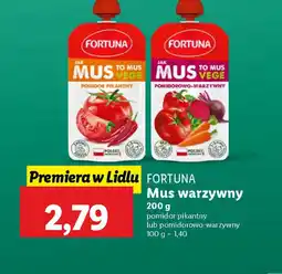Lidl Mus warzywny Fortuna oferta