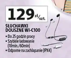 Auchan Słuchawki wi-c100 białe Sony oferta