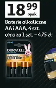 Auchan Bateria alkaiczna basic lr 03 / aaa mn2400 k4 Duracell oferta