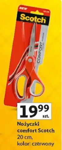 Auchan Nożyczki comfort 20 cm czerwone Scotch oferta