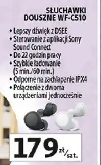 Auchan Słuchawki wf-c510 białe Sony oferta