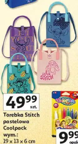 Auchan Torebka pastelowa stitch 19 x 13 6 cm Coolpack oferta