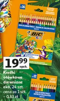 Auchan Kredki ołówkowe tropicolor Bic Kids oferta