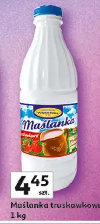 Auchan Maślanka truskawkowa Włoszczowa oferta