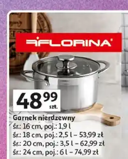 Auchan Garnek nierdzewny wysoki 24 cm Florina (Florentyna) oferta