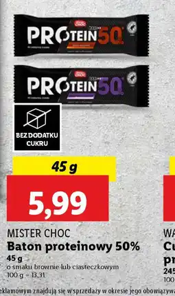 Lidl Mister Choc Baton proteinowy 50% oferta