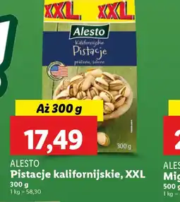 Lidl Pistacje kalifornijskie Alesto XXL oferta