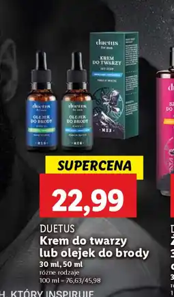 Lidl Duetus Krem do twarzy lub olejek do brody oferta