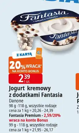 E.Leclerc Jogurt kremowy z dodatkami Fantasia 98g-118g Danone oferta