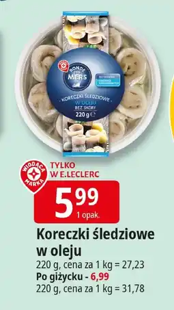E.Leclerc Koreczki śledziowe w oleju Lisner oferta